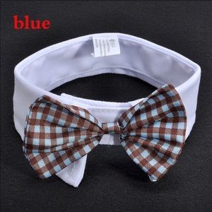Blue Formal Pet Tuxedo Necktie Collar For Small Dogs and Cats